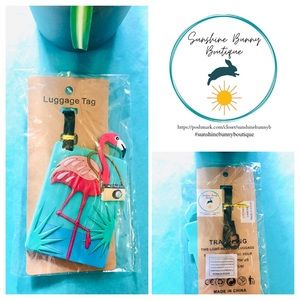Last One! NWT Silicone Tropical Flamingo Camera Luggage Tag
